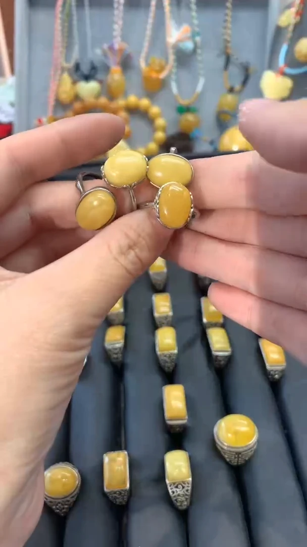 【闪购商品】琥珀珠宝奇石银S925镶嵌473）多样性发其一