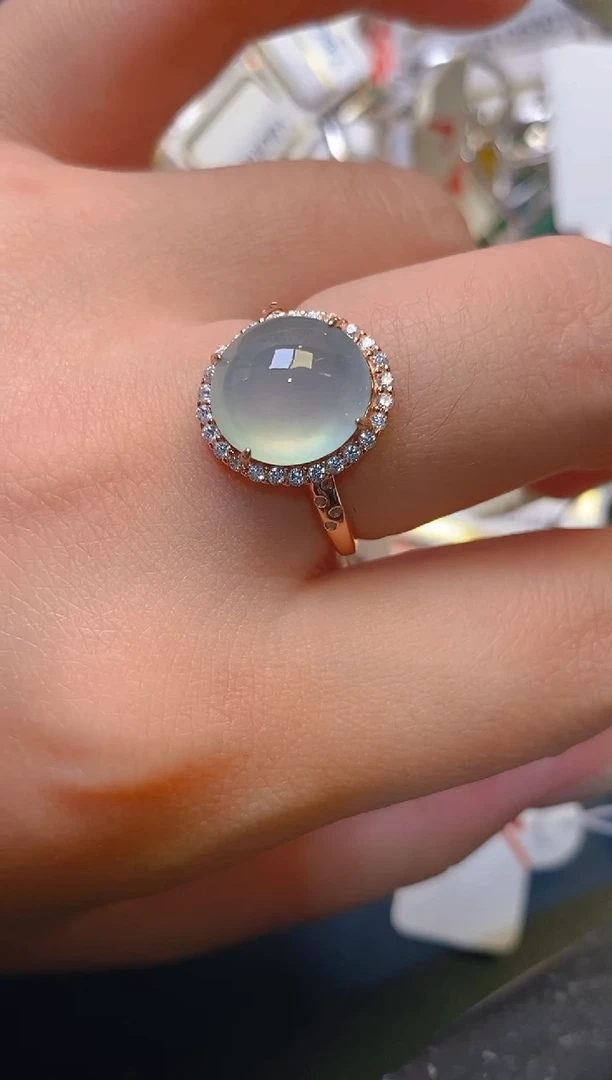 【闪购商品】翡翠耳饰银S925镶嵌天然A货翡翠1