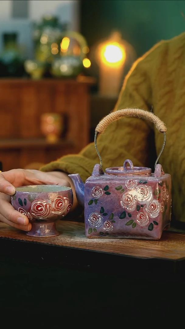 【闪购商品】杯手绘心瓷陶瓷浮力