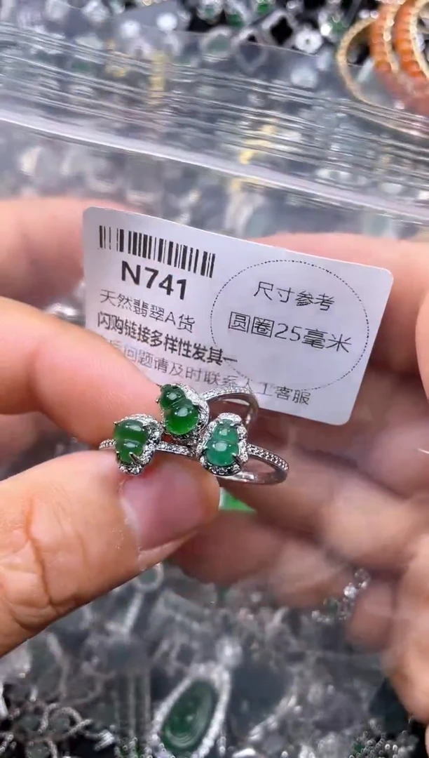 【闪购商品】翡翠颈饰未镶嵌N741戒指 多样性发其一