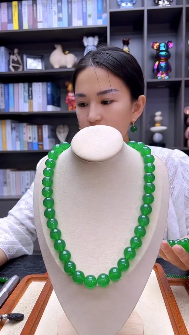 翡翠14K金镶嵌颈饰丹丹diy劲饰14mm项链