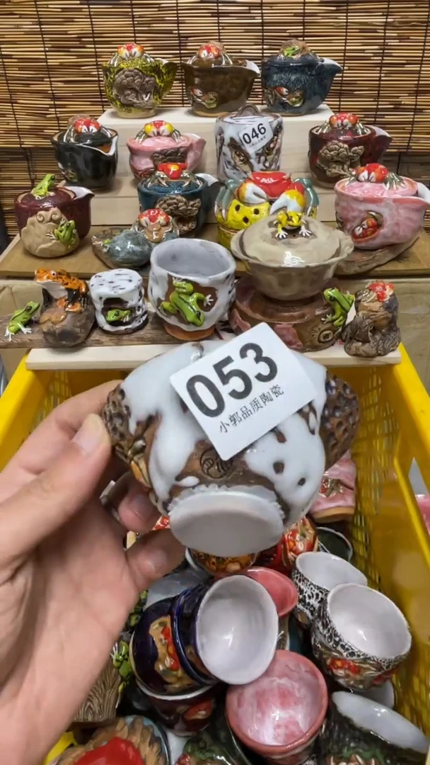 超**码053精美粗陶手工柴烧