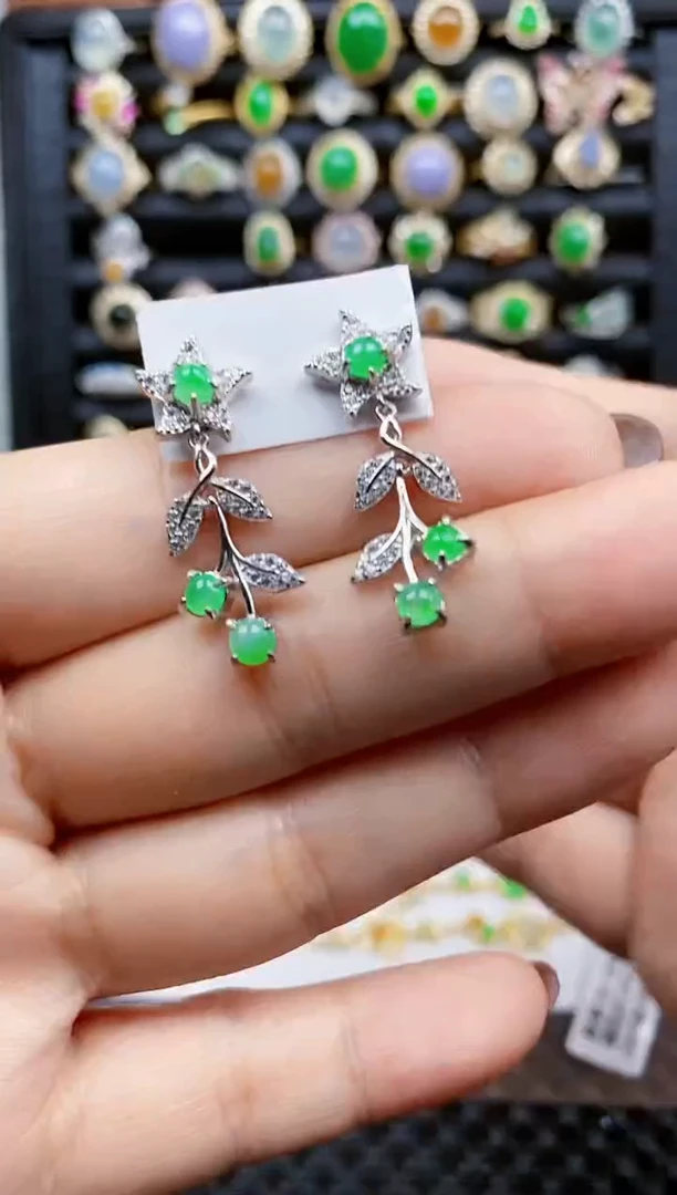 银S925镶嵌戒指翡翠114