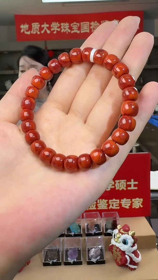 未镶嵌手串南红玛瑙精品南红玛瑙老型珠手串9-9.5mm