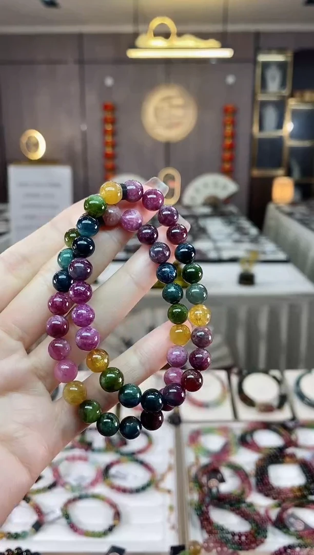 【闪购商品】碧玺单圈手串7mm+未镶嵌多样性发货一条dan