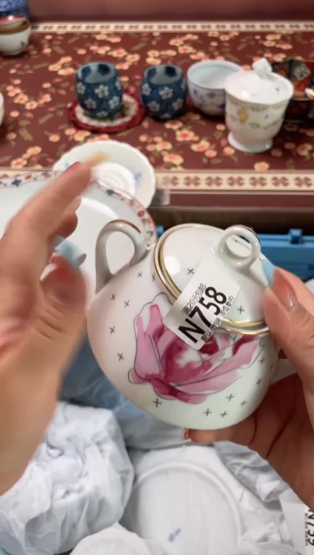瓷片雨****花瓷器瓷器N758