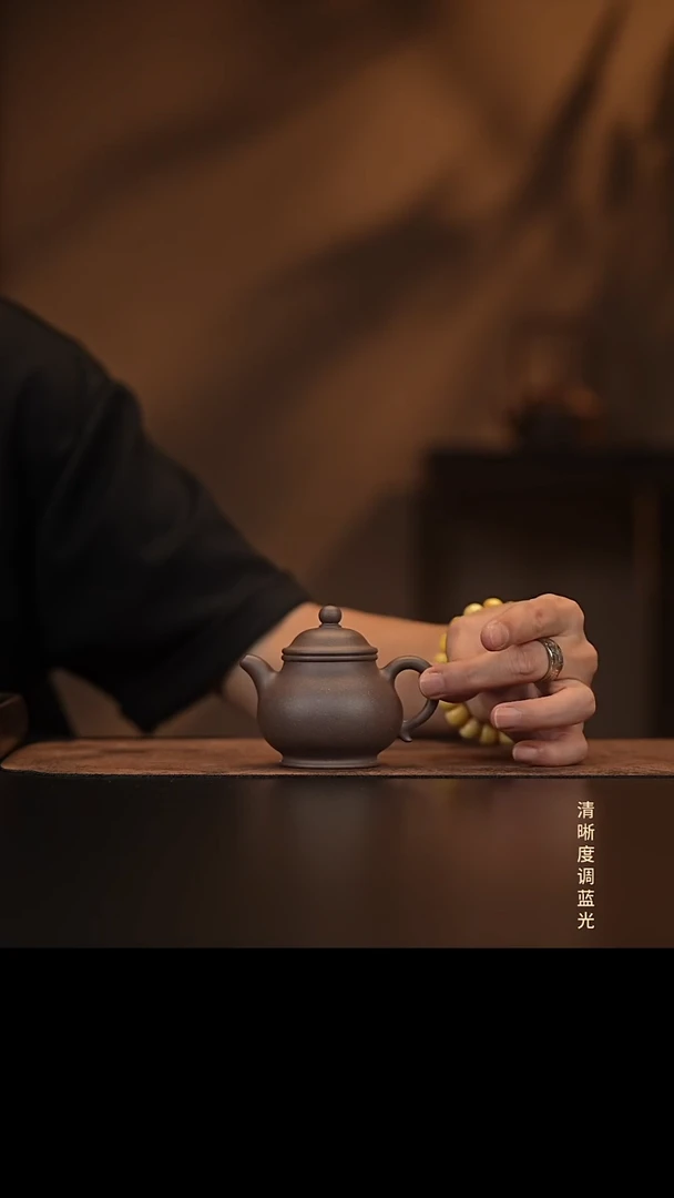 允禾斋  紫砂壶  潘壶  天青
