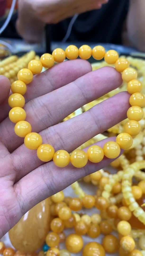 未镶嵌蜜蜡裸石手串