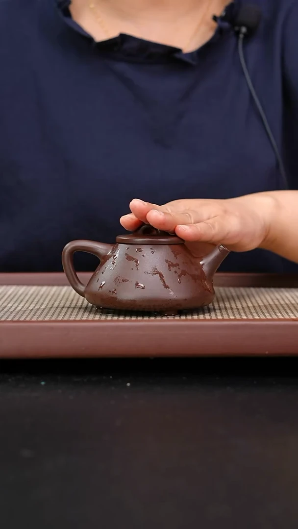 茶壶紫砂全手工铁芯老紫子冶石瓢
