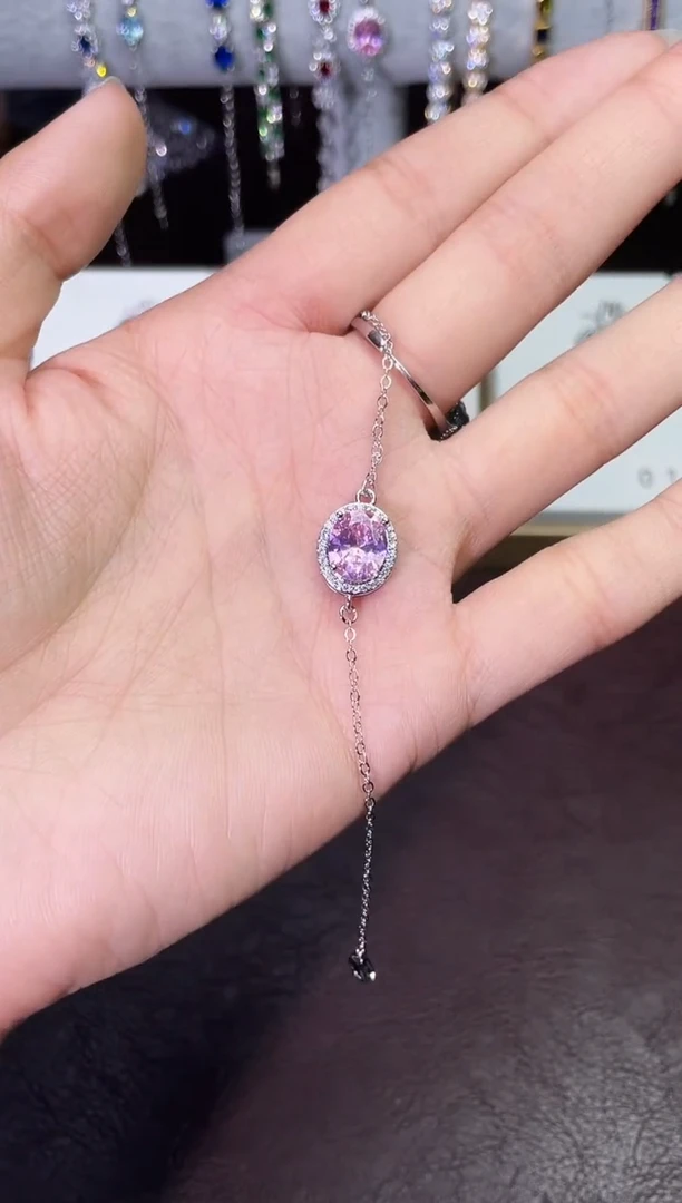 合金合成钻石粉宝手链