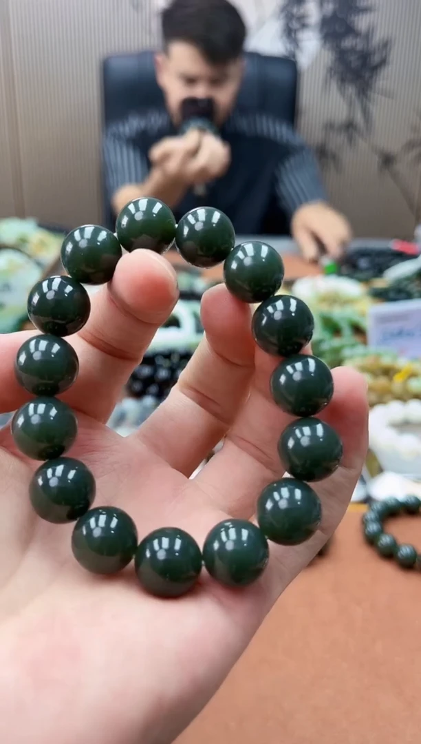 手链未镶嵌和田玉纯天然新疆且末蓝14