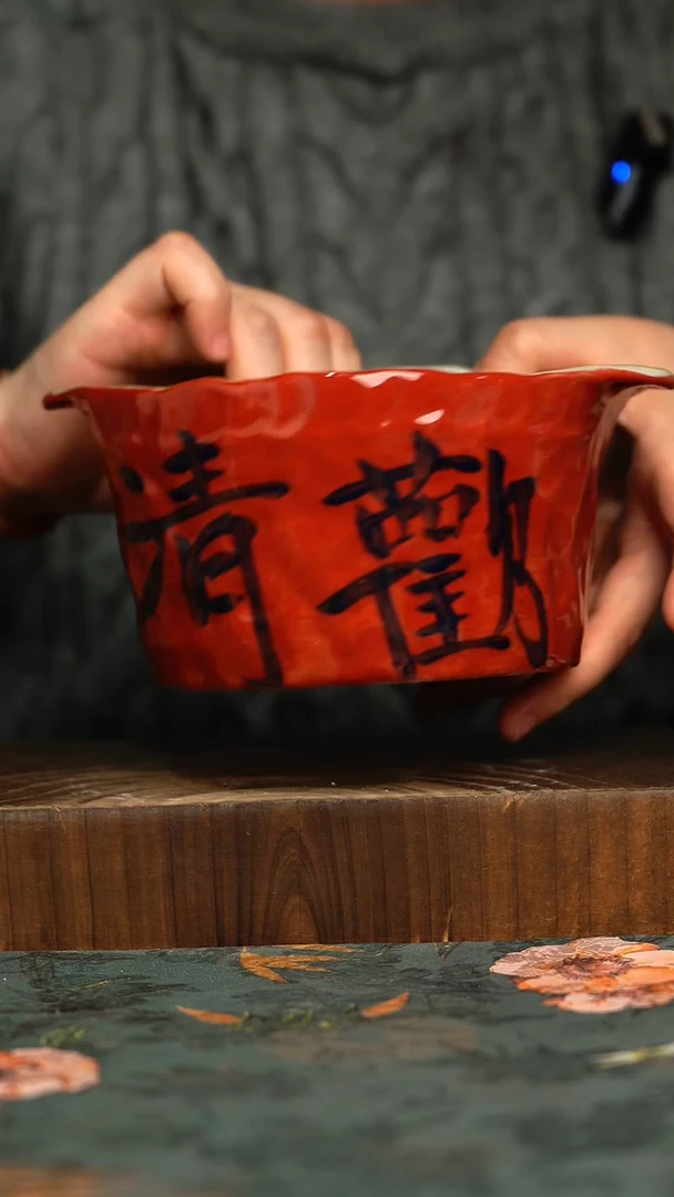 杯釉下彩手工手绘同款陶器