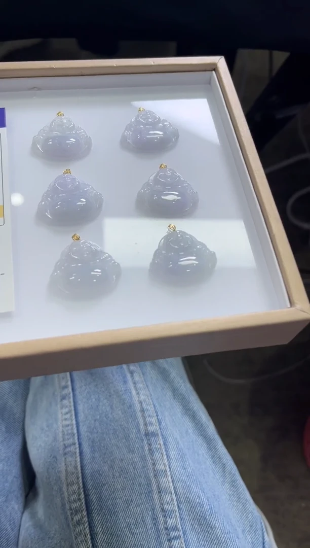 颈饰18K金镶嵌翡翠V348/多样性发一件/配绳子