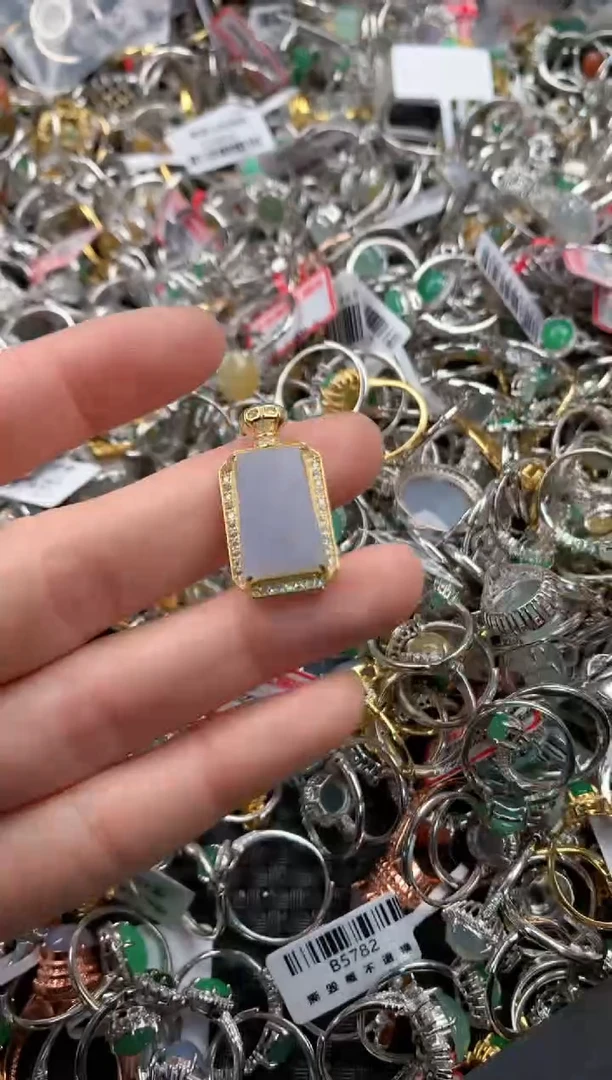 银S925镶嵌戒指翡翠333   8