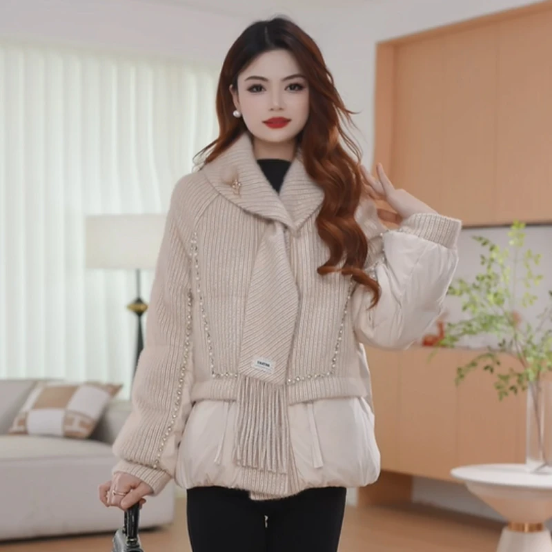 卓妃女装冬季新款新国标白鸭绒羽绒服女加厚韩版宽松保暖轻奢外套