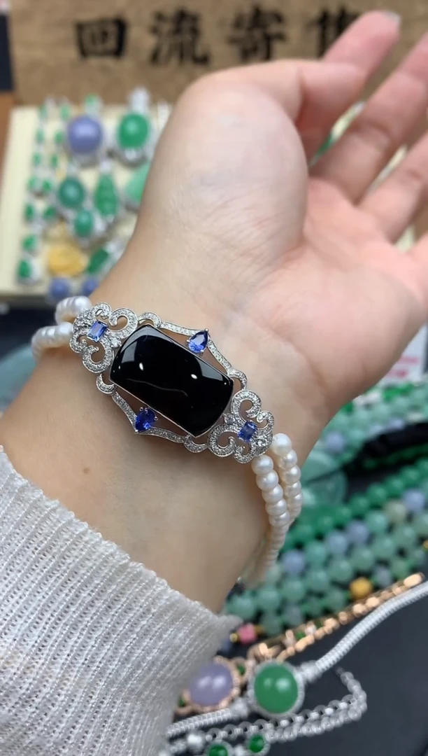 【闪购商品】翡翠手串18K金镶嵌287-中国好珍宝