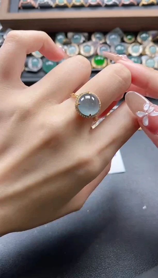 【闪购商品】翡翠戒指银S925镶嵌15151