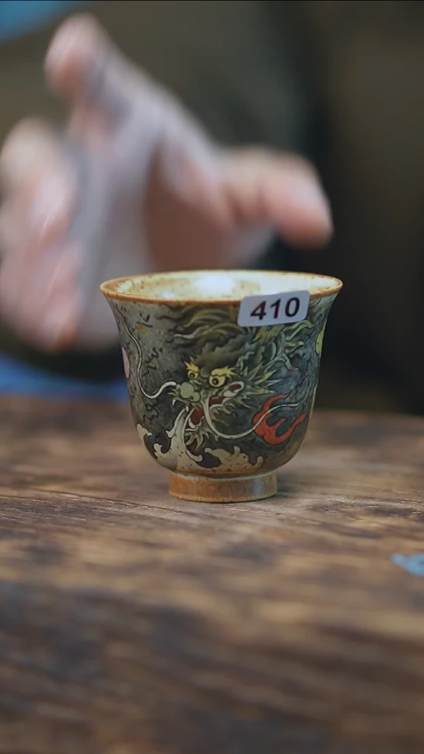 【闪购商品】410景德镇手绘墨龙单杯
