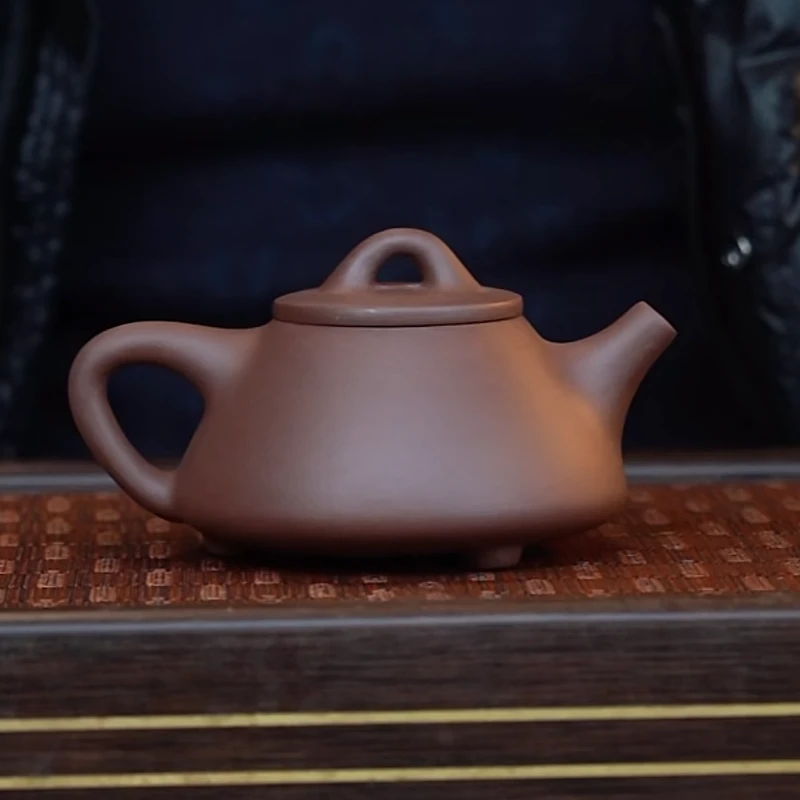 THR紫泥【子冶石瓢】宜兴黄龙山原矿手工紫砂壶