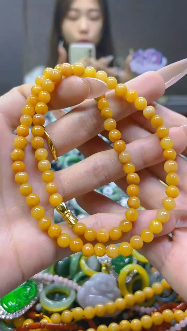 翡翠未镶嵌颈饰5MM/Q/翡翠A货，一件也是批发价