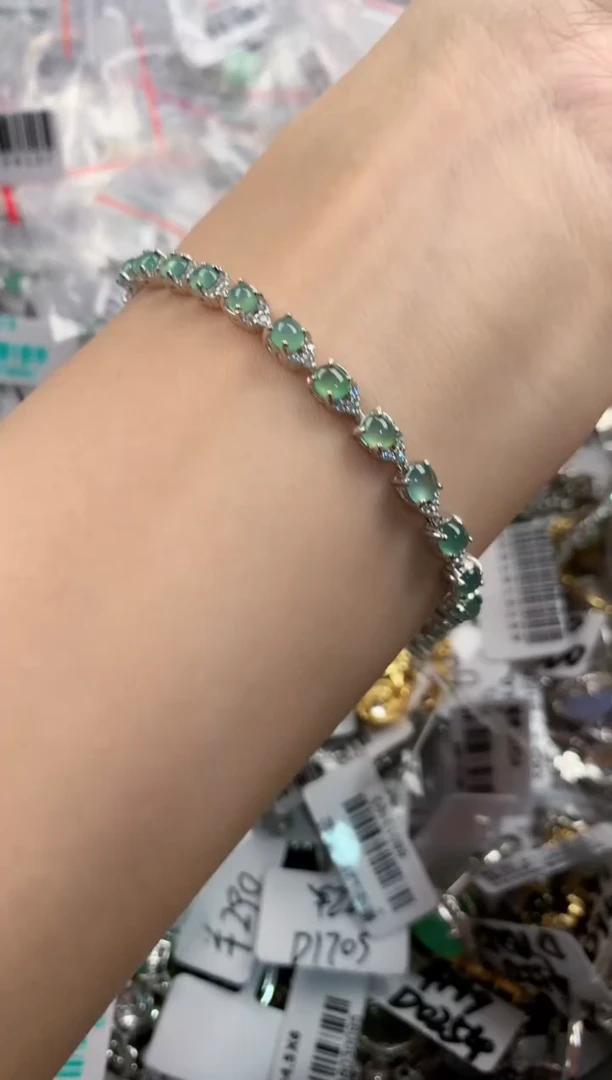 银S925镶嵌戒指翡翠222   2
