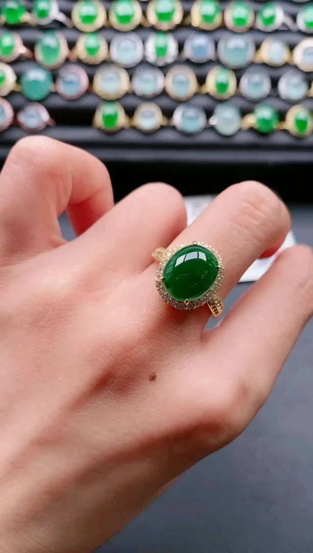 【闪购商品】翡翠戒指银S925镶嵌1111