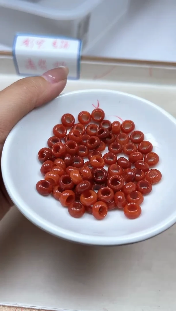 手饰翡翠未镶嵌M872 红翡 甜甜圈 10个12元