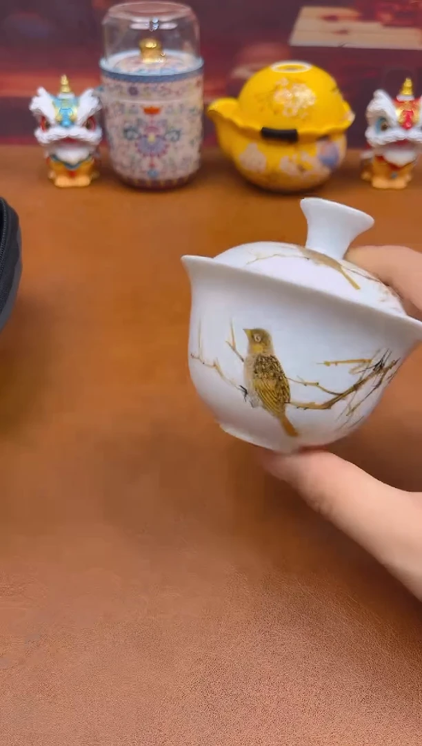 陶瓷茶具摆件旅行套组