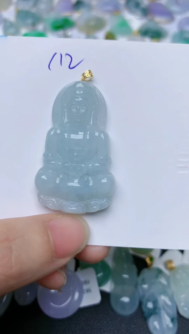 【闪购商品】翡翠颈饰18K金镶嵌天然翡翠A货    