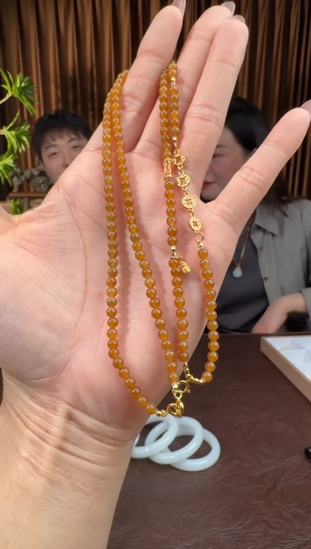 颈饰银S925镶嵌和田玉39牛牛12.3多样性拍一发一