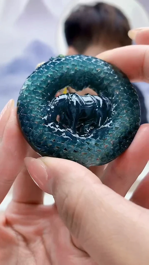 未镶嵌定制翡翠4868MM-毛货挂件88