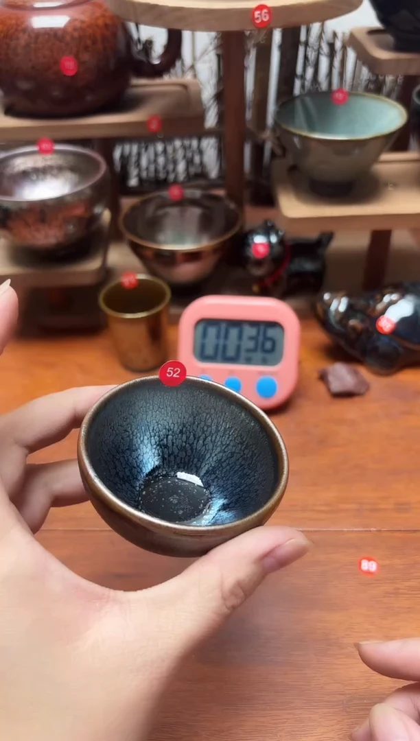 茶盏海*蓝52号建盏工匠茶器