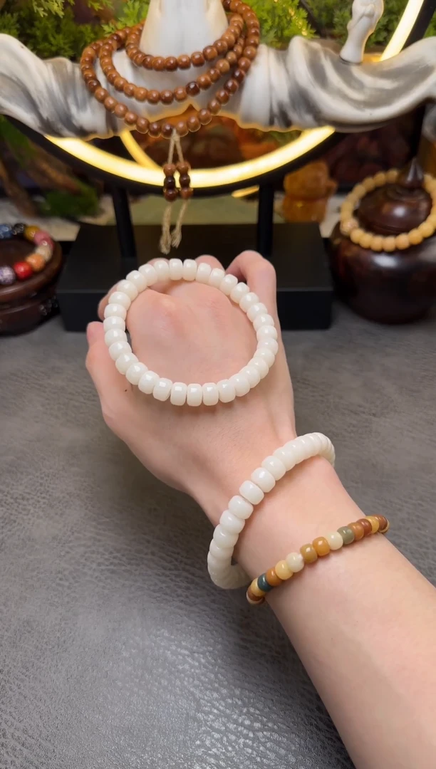 手串菩提根/象牙果菩提根直切药片单圈手串