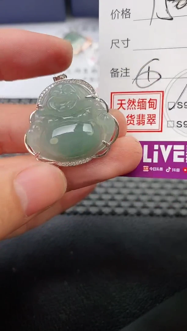 翡翠银S925镶嵌颈饰R吊坠