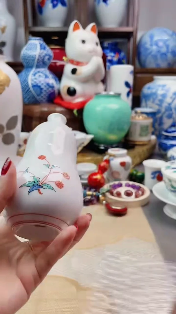 【闪购商品】盘柿右卫门葫芦瓶
