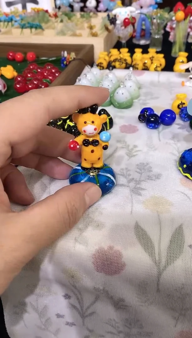 琉璃手工艺品旋转小鹿