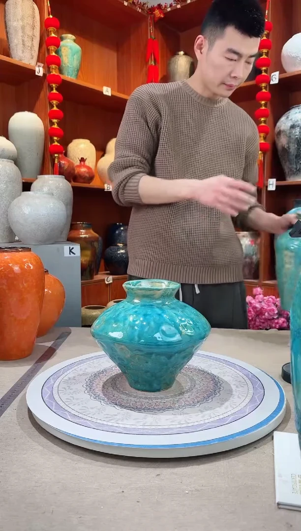 【闪购商品】瓶陶瓷花瓶 无花 手工彩陶小号