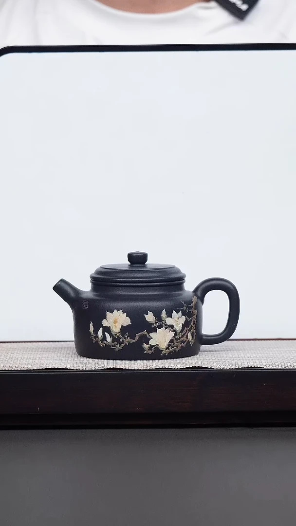 茶壶紫砂用****3黑泥泥绘德钟