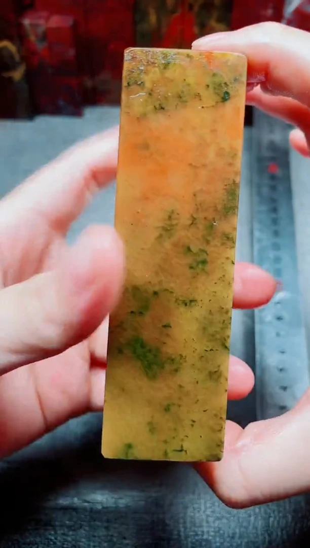 玉桂林鸡血玉素章3.0左右8