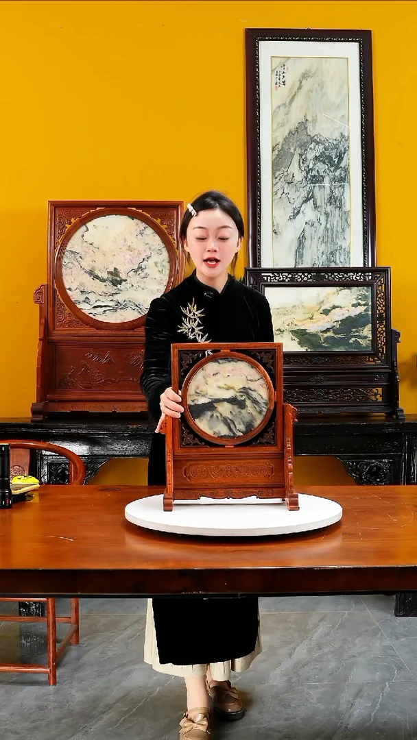 石材天然大理石画摆件