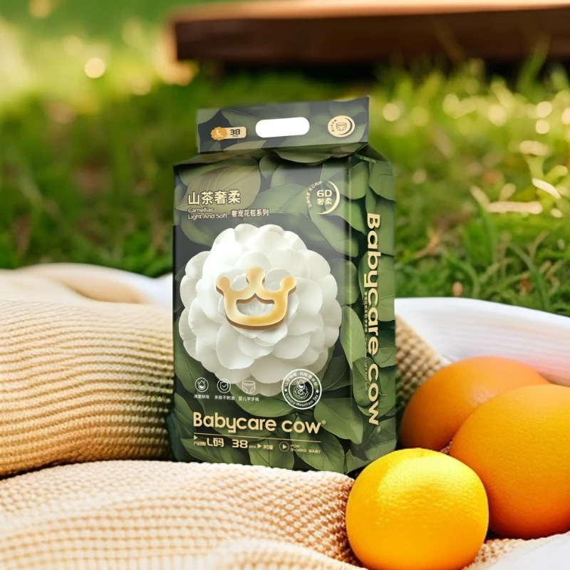 【展会福利】牛年纸尿裤柔软山茶奢柔亲肤婴儿纸尿裤瞬吸干爽学步裤