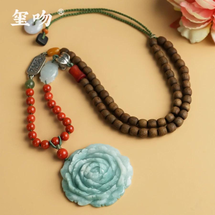 链子925银 【玺吻】s925银 花开富贵 国风高定款牡丹花项链（约80cm）