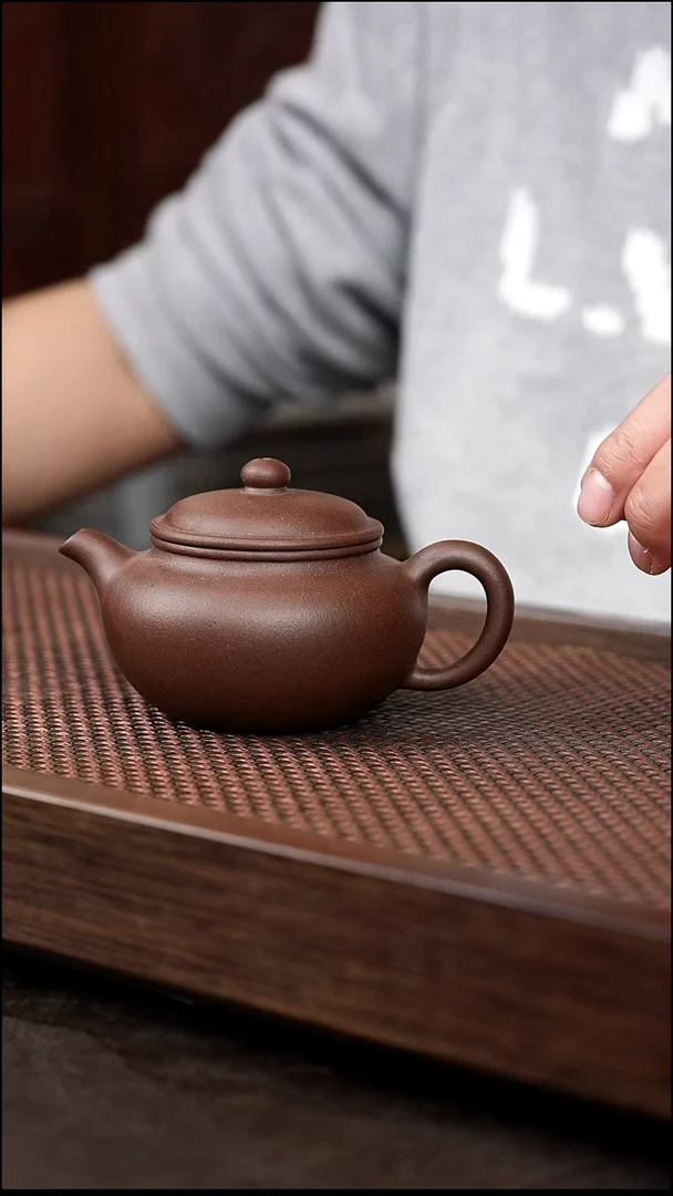 茶壶紫砂紫泥永福莲子