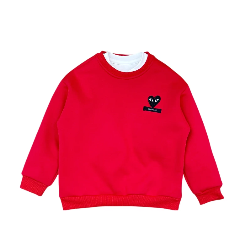 DA-MAIKIDS【好运来】秋冬季儿童过年服装字母加绒保暖儿童潮牌服装