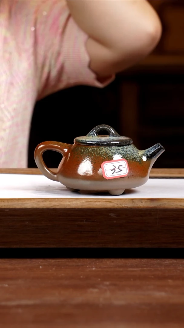 茶壶紫砂35号四号井底槽青柴烧180CC