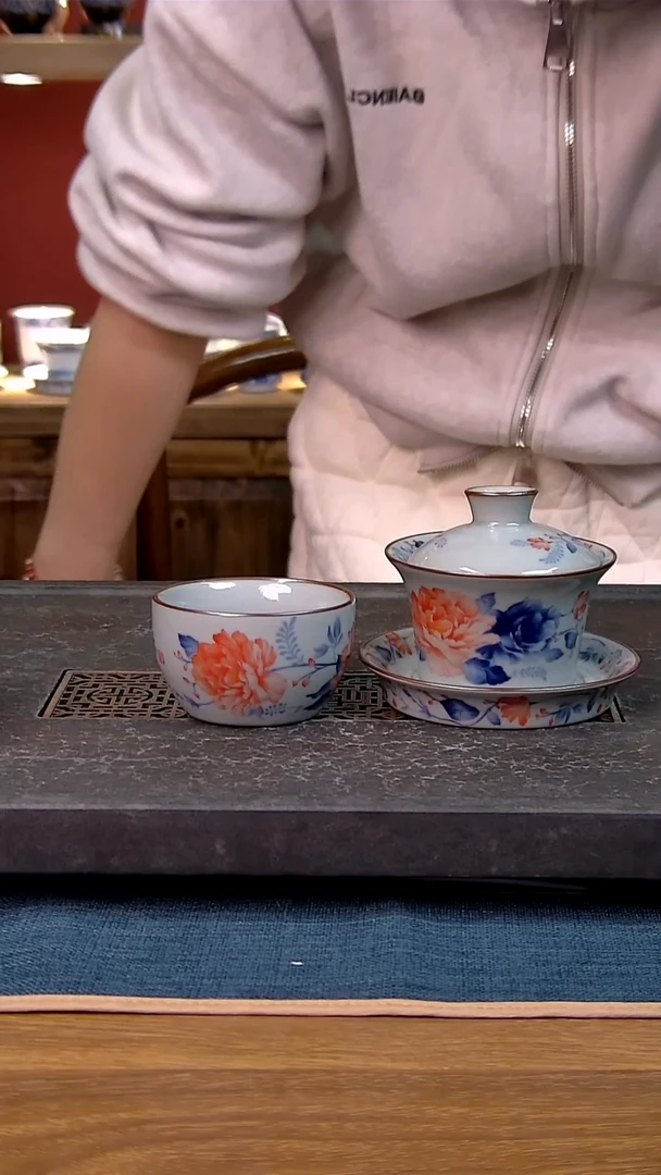 简装家用款2件套 老陶泥开片纹陶瓷茶具