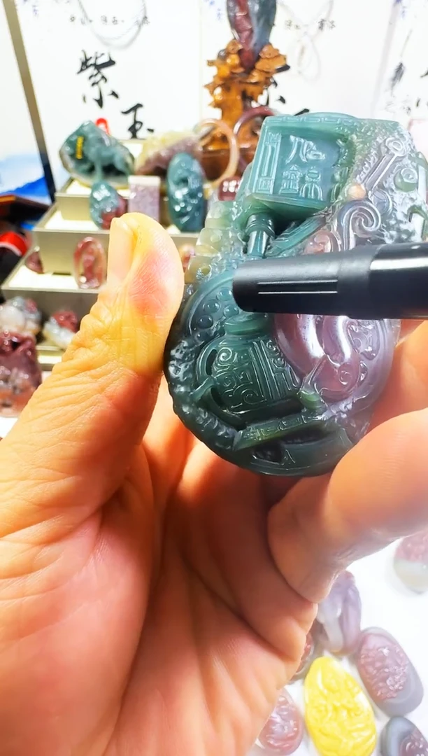 葫芦牧**士前程似锦手把玩件