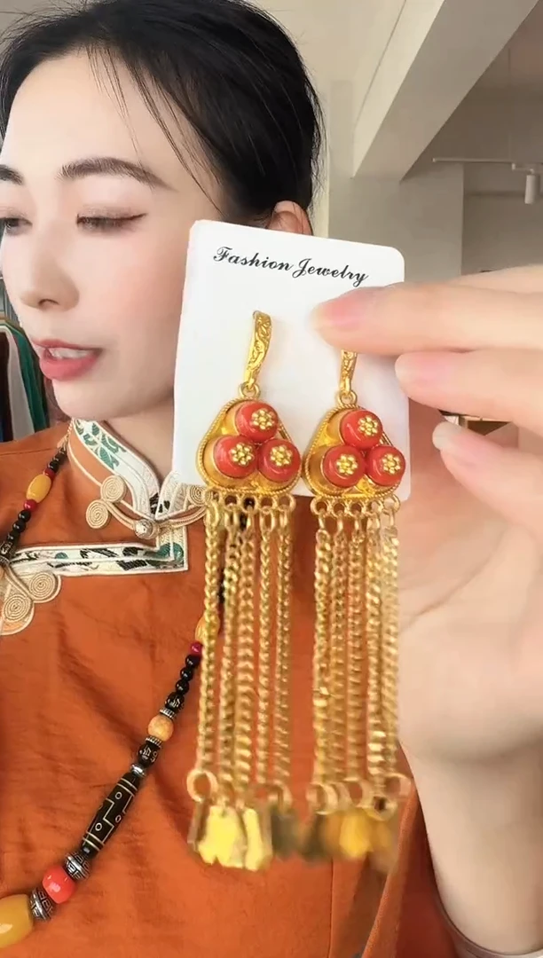 合金亚克力合金主播同款耳坠