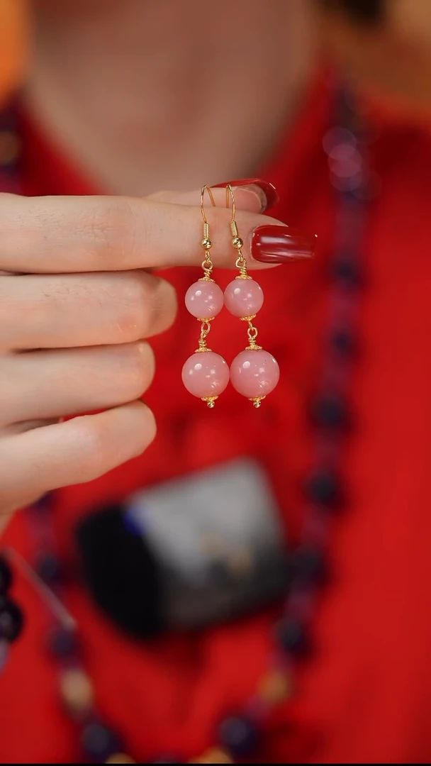 【闪购商品】石英质玉耳吊未镶嵌D1793 芭乐耳吊