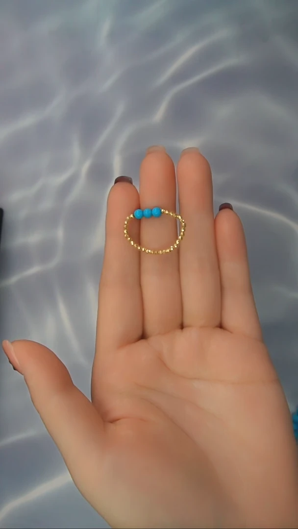 【闪购商品】绿松石指环18K金镶嵌发货一件